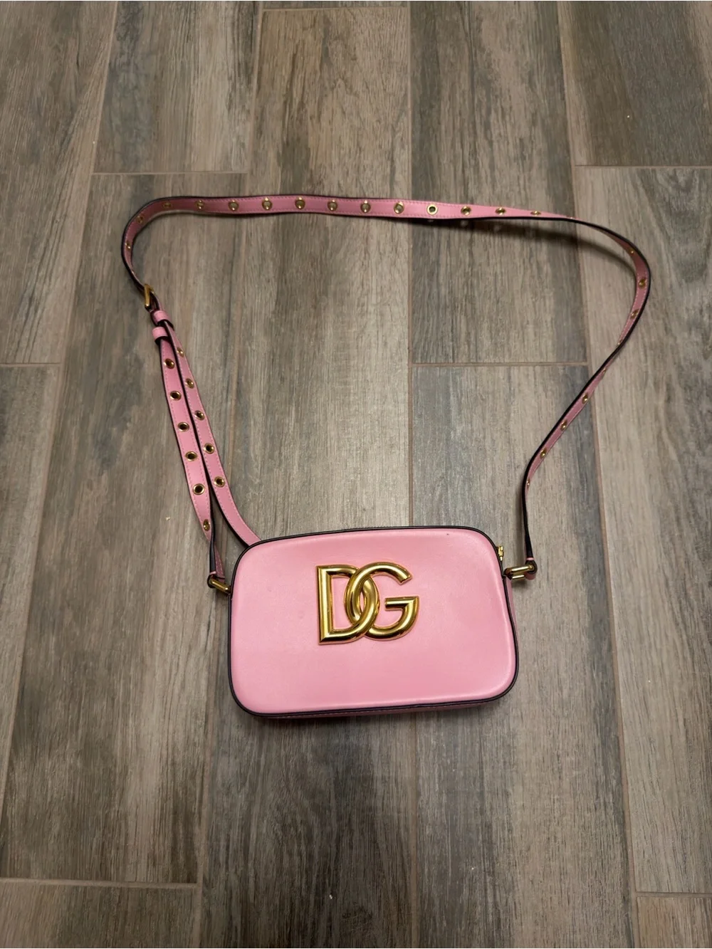 Dolce And Gabbana Pink Leather Camera Bag
